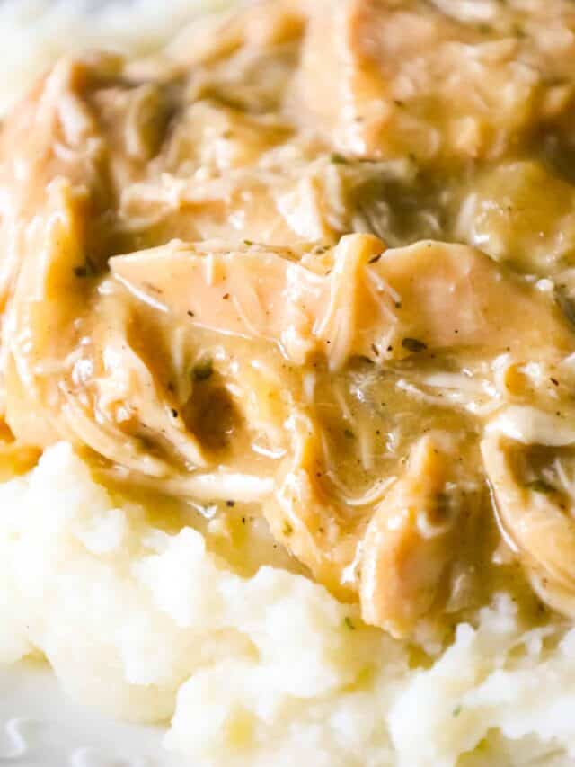 How to Make Crock Pot Chicken and Gravy - THIS IS NOT DIET FOOD