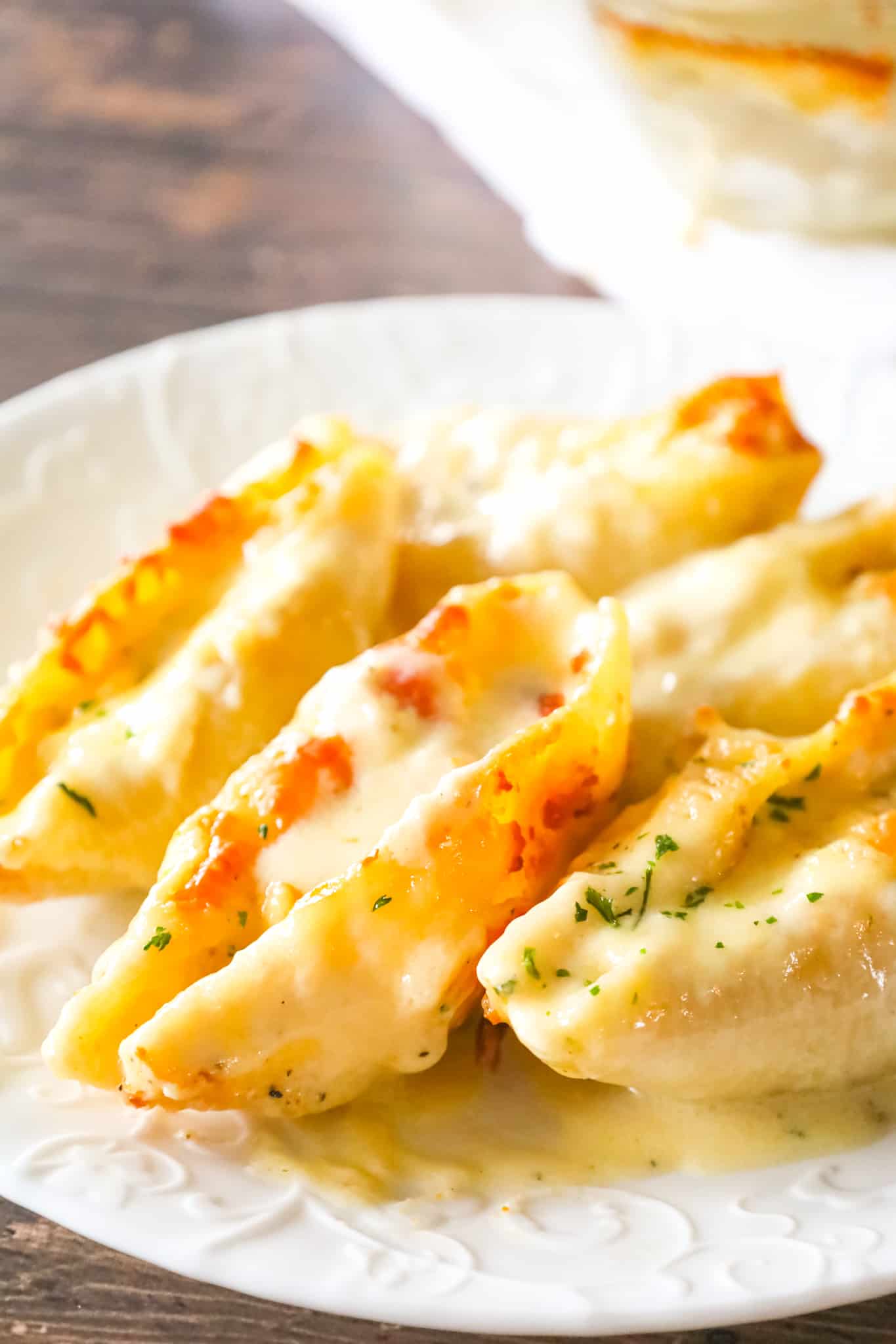 Chicken Alfredo Stuffed Shells Recipe - Easy Chicken Recipes