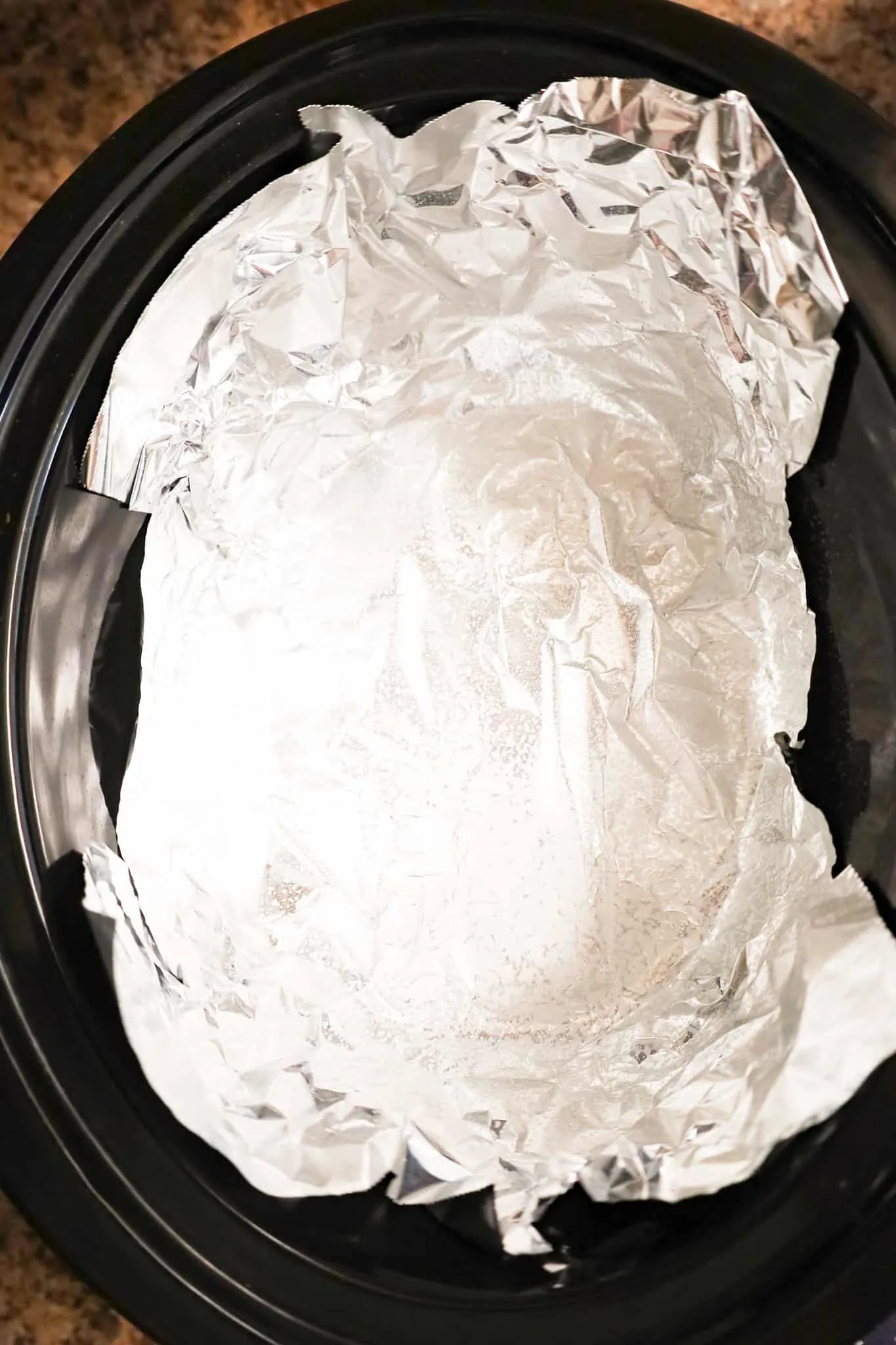 aluminum foil lined crock pot