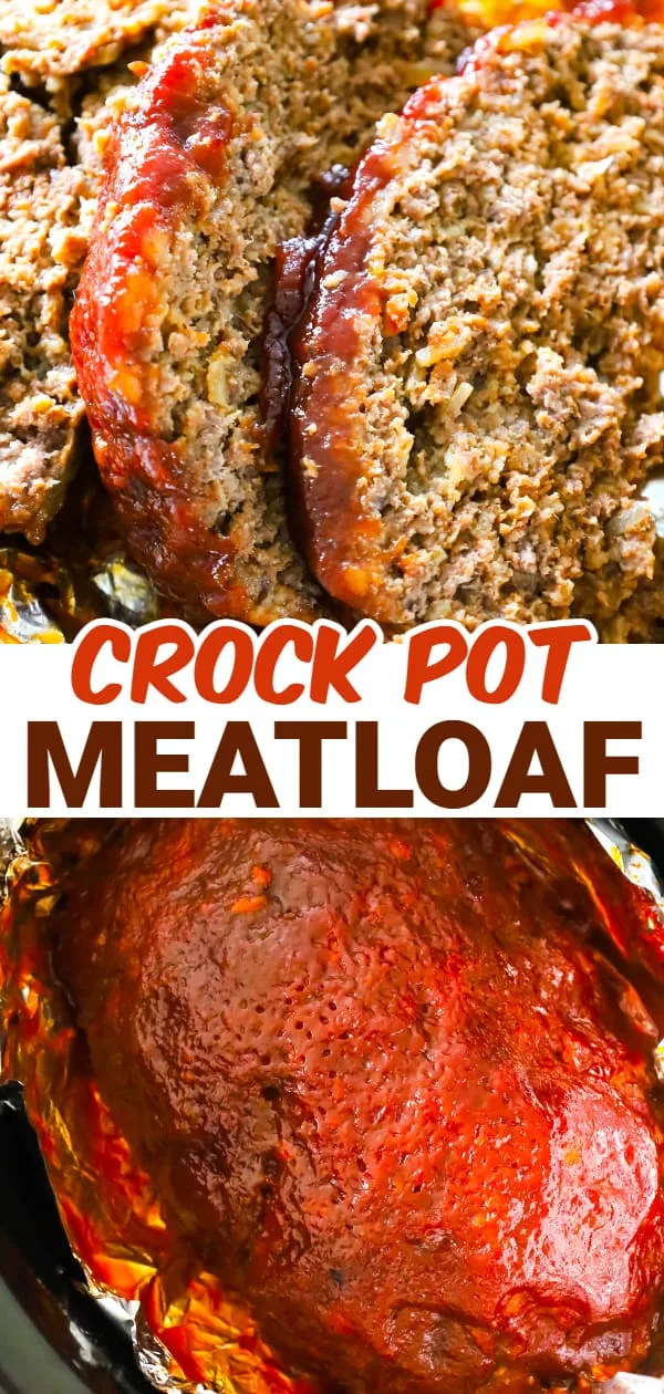 Crock Pot Meatloaf is an easy slow cooker ground beef meatloaf recipe made with crushed Ritz crackers and Lipton onion soup mix.