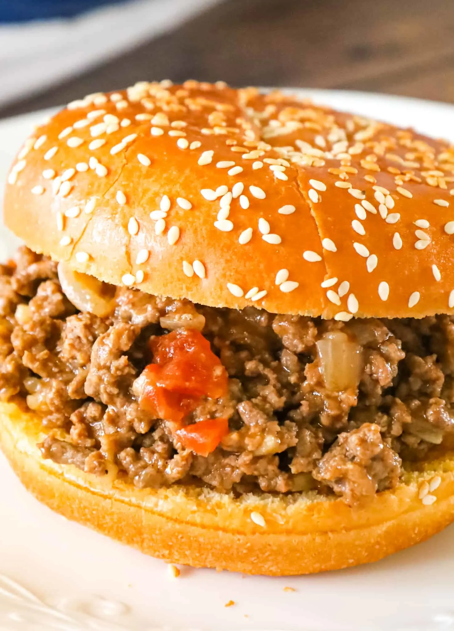 Chicken Gumbo Sloppy Joes are an easy weeknight dinner recipe using lean ground beef and Campbell's chicken gumbo soup.