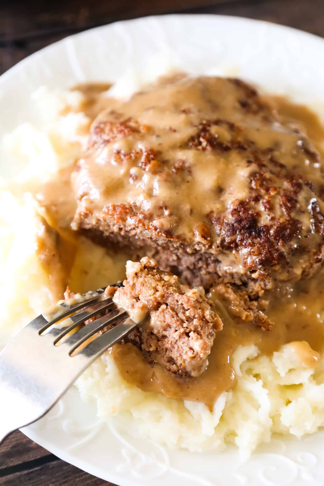 Crock Pot Salisbury Steak is an easy slow cooker ground beef dinner recipe.