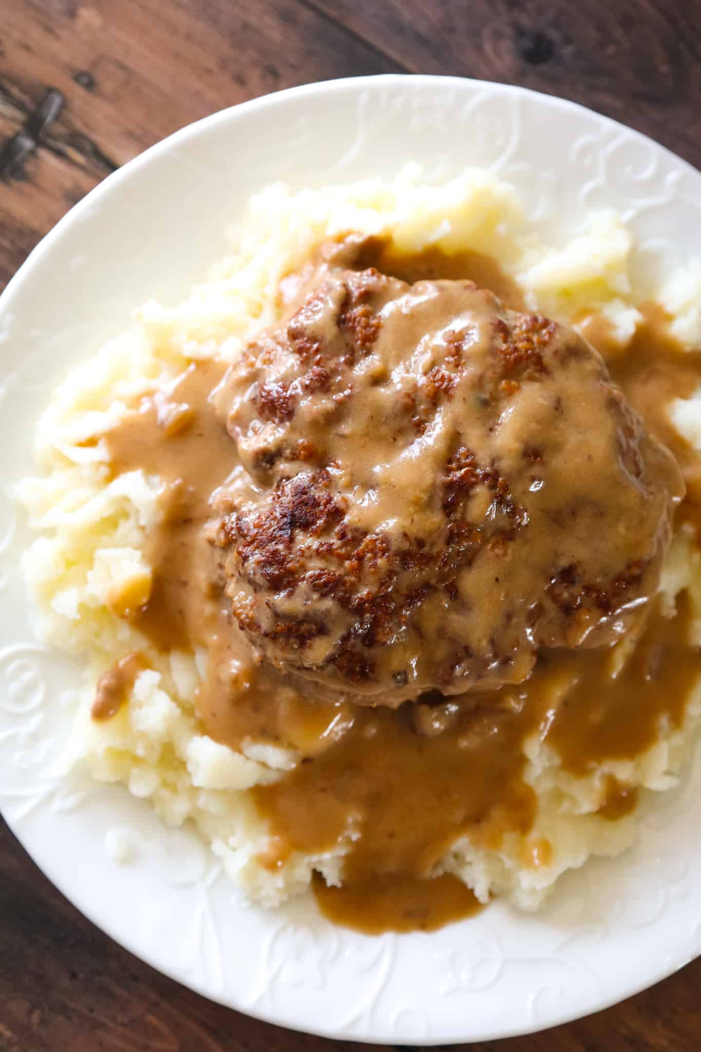 Crock Pot Salisbury Steak is an easy slow cooker ground beef dinner recipe.