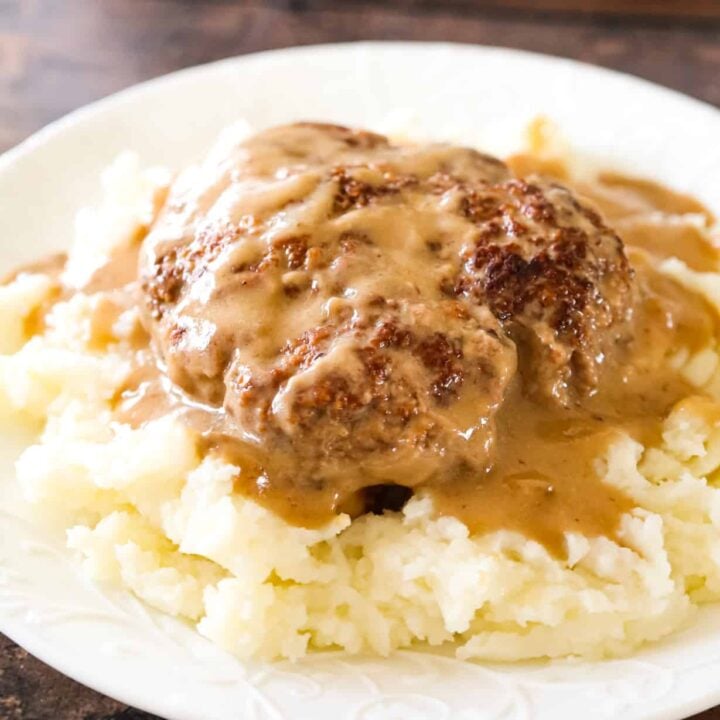 Crock Pot Salisbury Steak is an easy slow cooker ground beef dinner recipe.