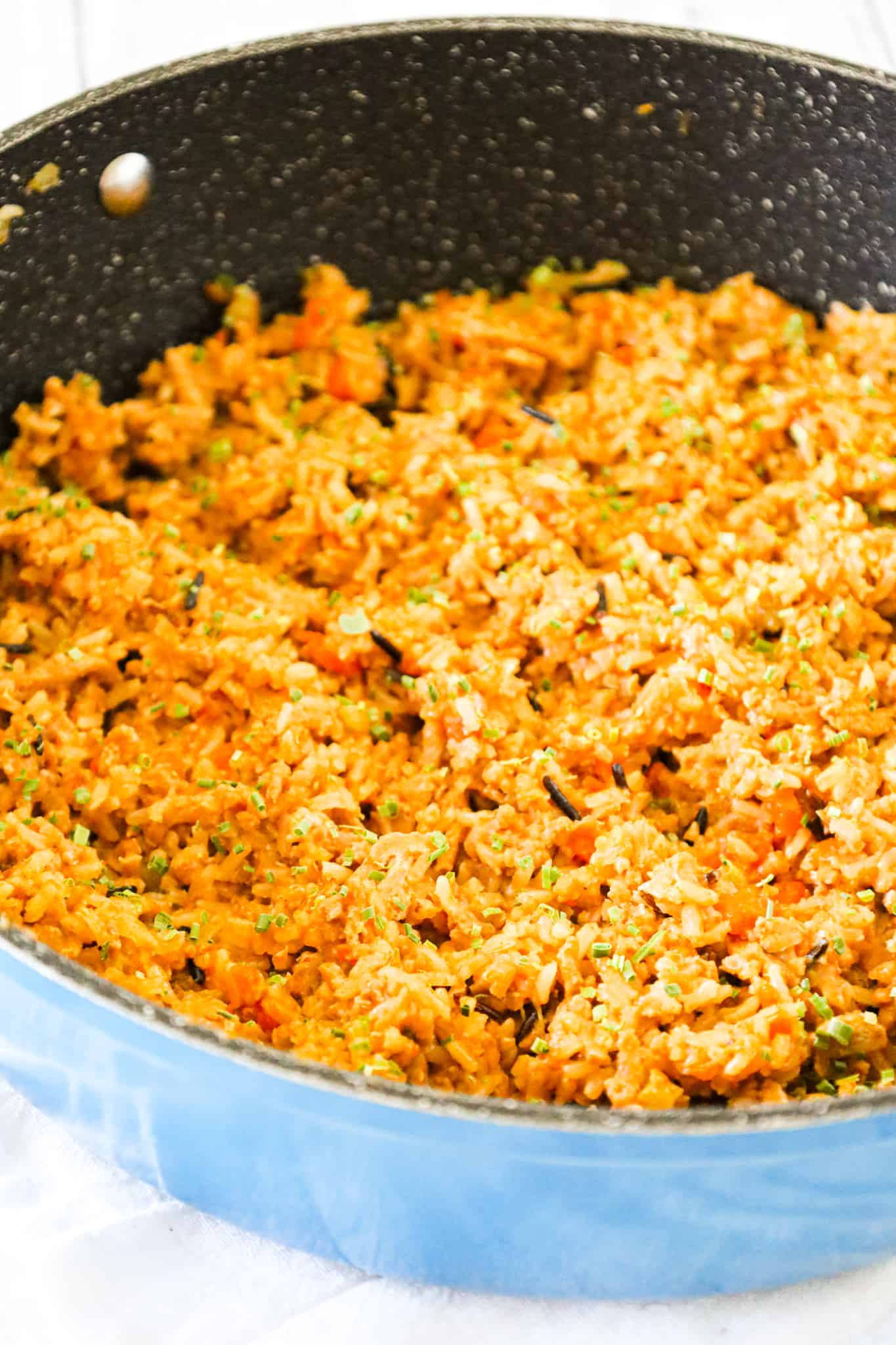 Ground Turkey and Rice is a simple and delicious one pot dinner recipe using brown and wild rice loaded with diced carrots, celery onion and ground turkey cooked in chicken broth and tossed with soy sauce.