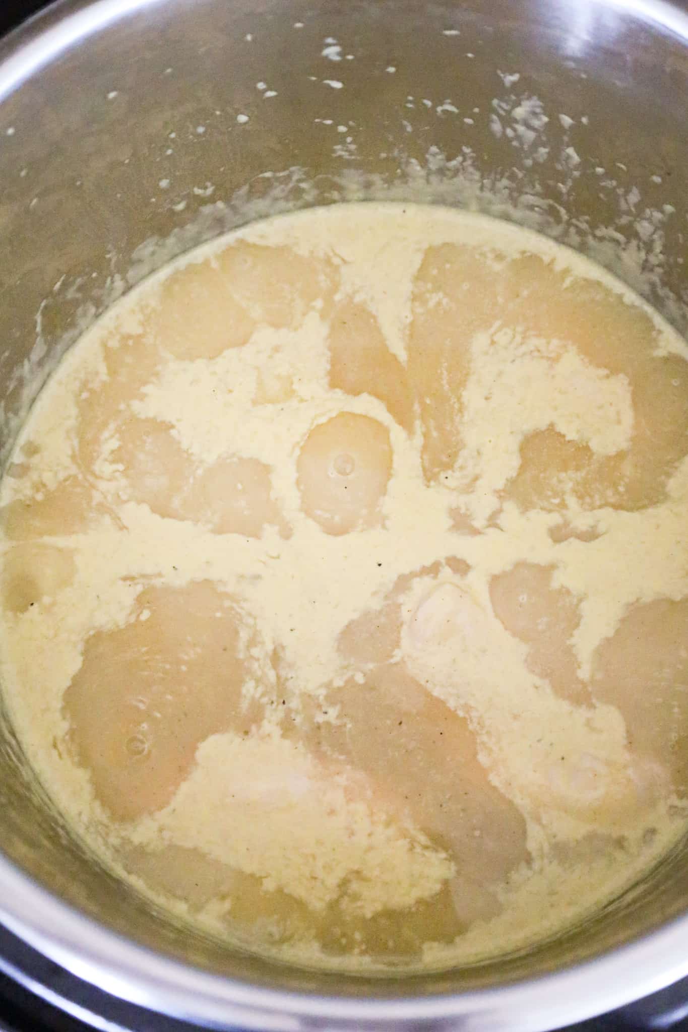 creamy gravy mixture in an Instant Pot