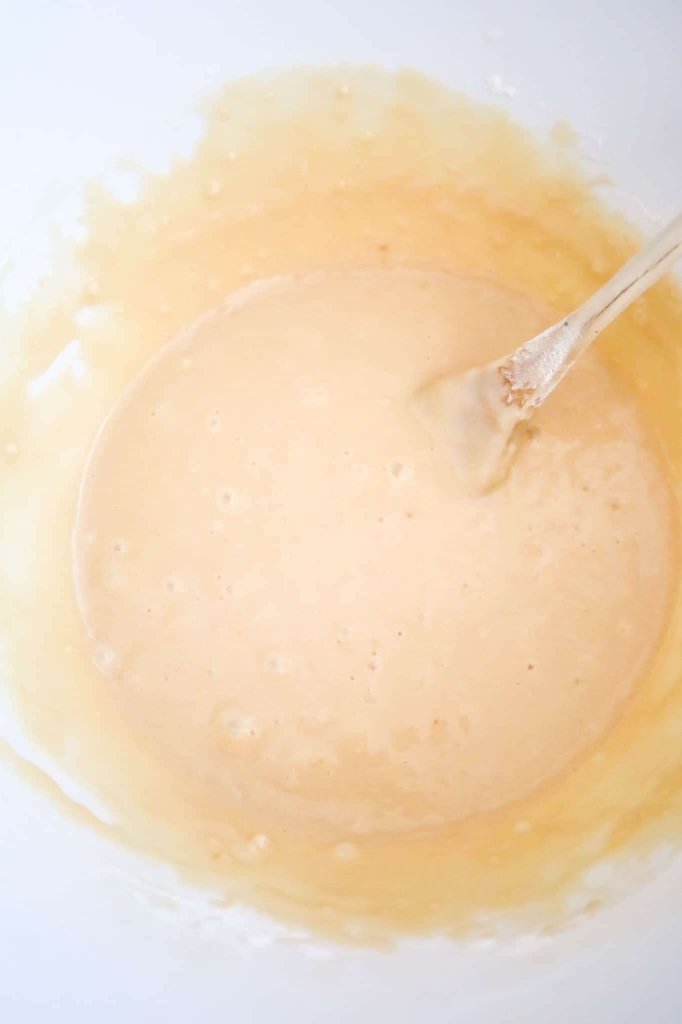 muffin batter in a mixing bowl
