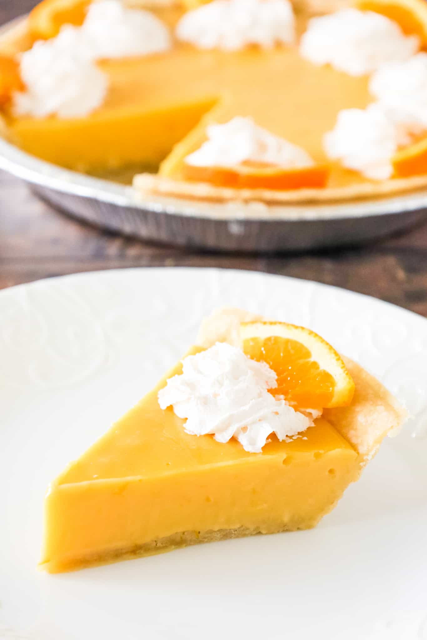 Orange Pie is a sweet and tart pie made with a store bought pie crust and a creamy homemade orange filling.