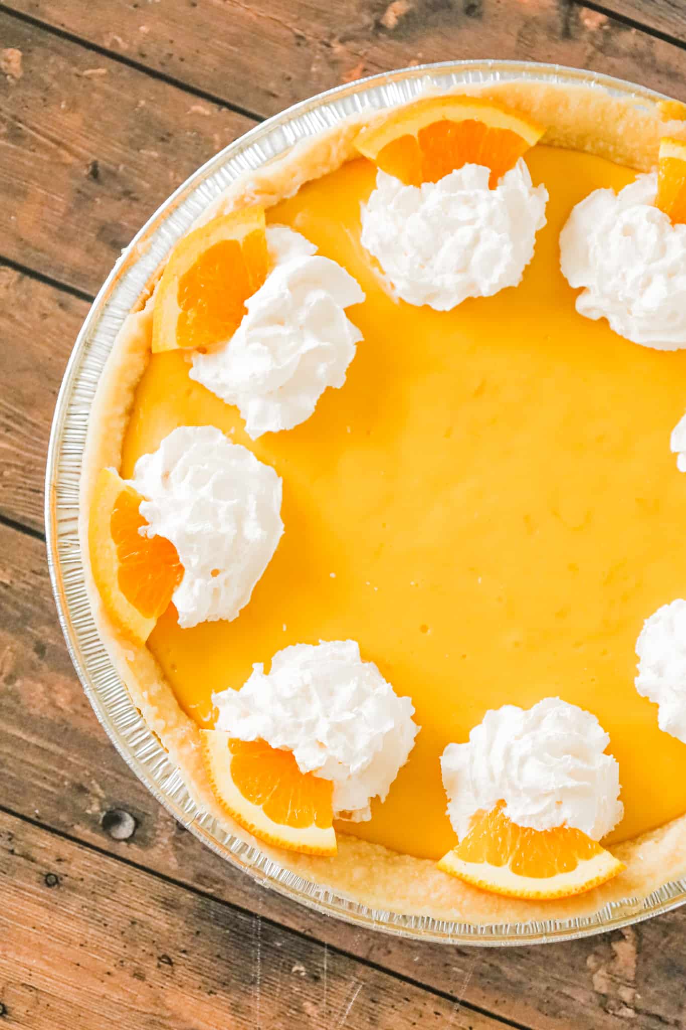 Orange Pie is a sweet and tart pie made with a store bought pie crust and a creamy homemade orange filling.