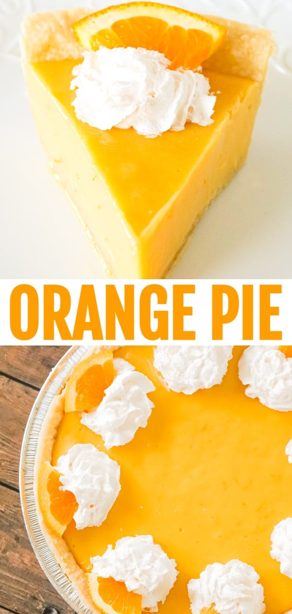 Orange Pie is a sweet and tart pie made with a store bought pie crust and a creamy homemade orange filling.