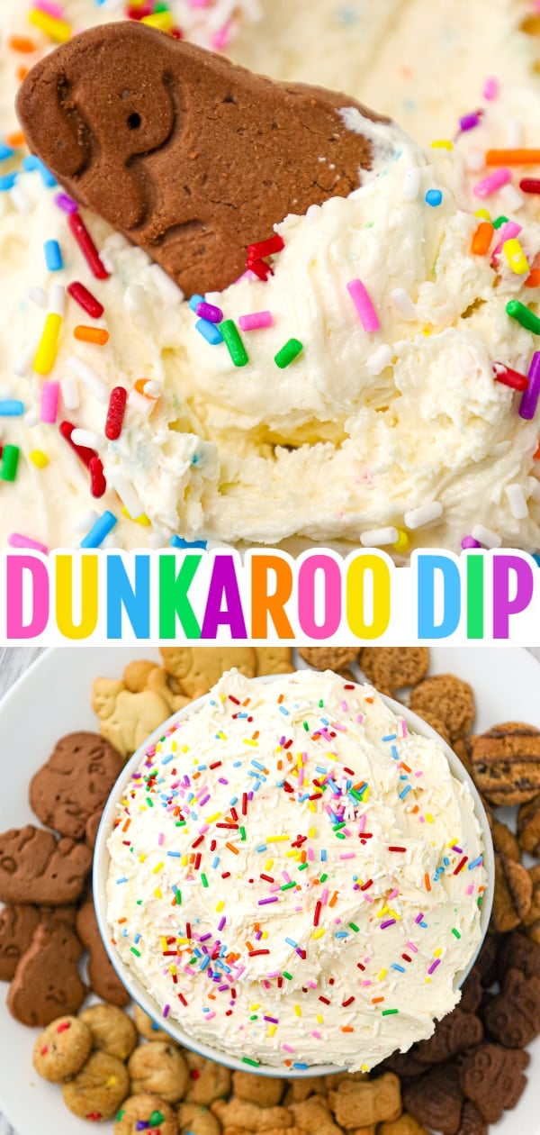 Dunkaroo Dip is a simple and delicious funfetti cake batter dip recipe that will remind you of the childhood treat.