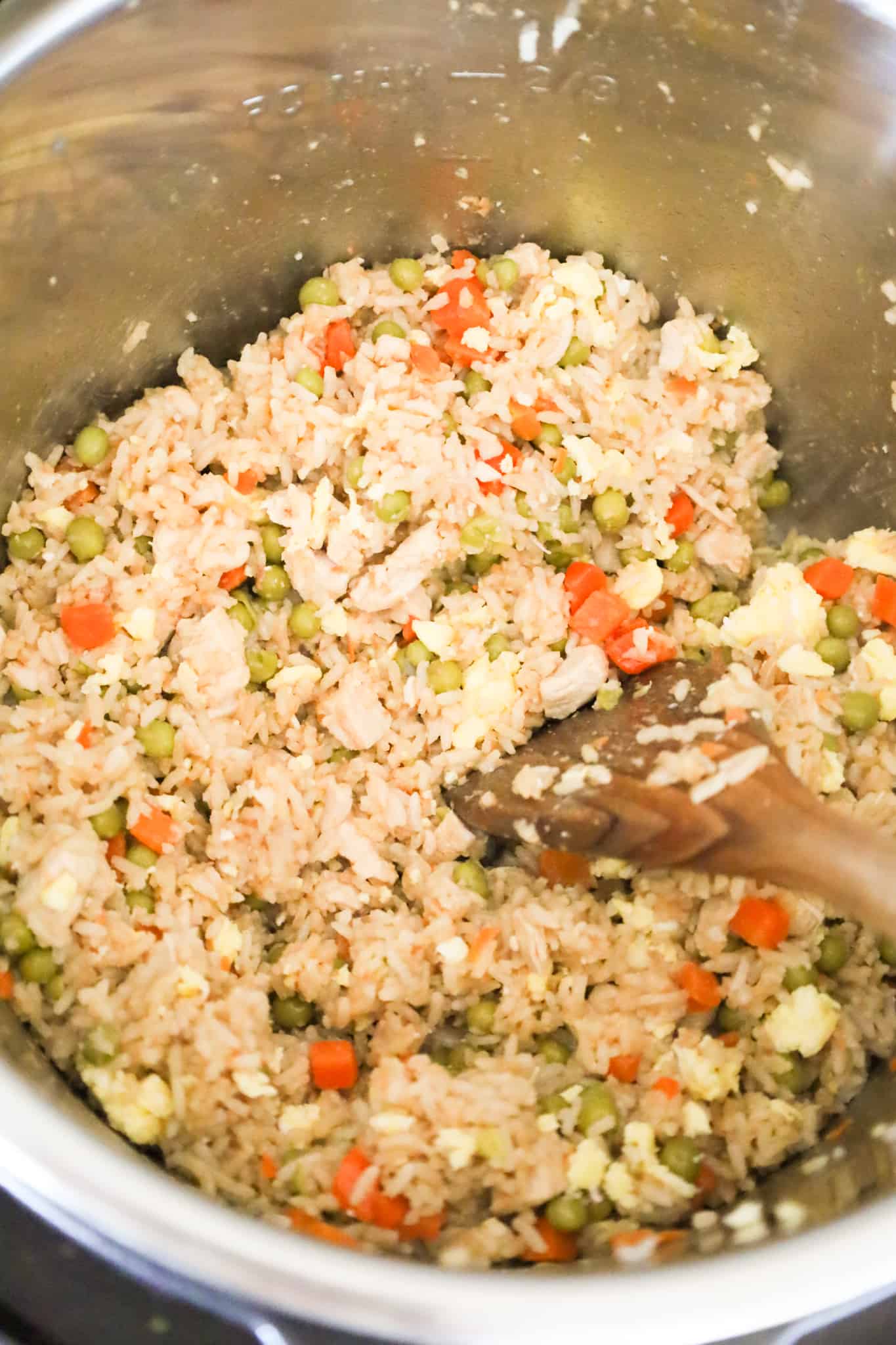 chicken fried rice in an Instant Pot
