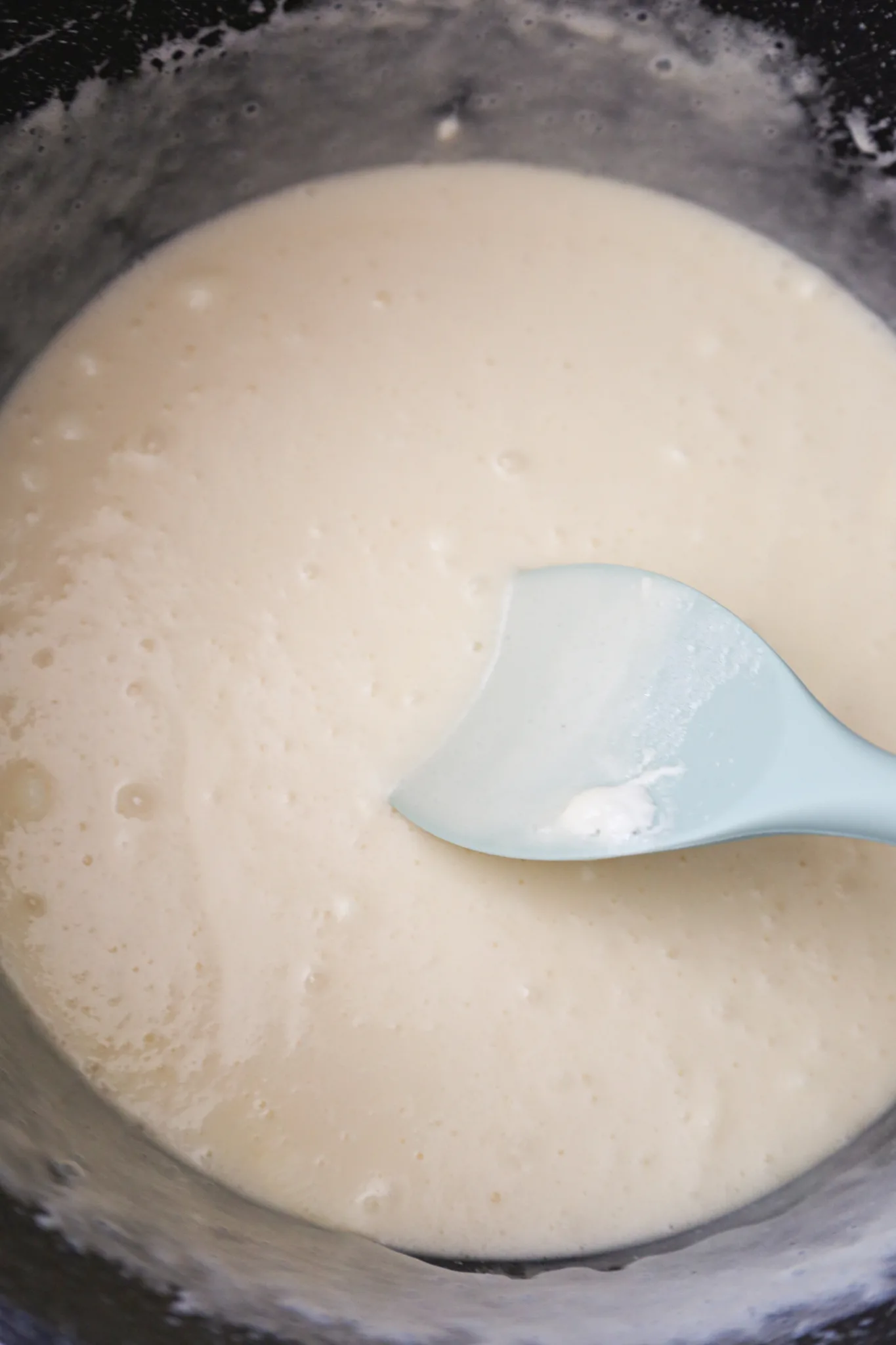 marshmallow and Cool Whip mixture in a large sauce pot