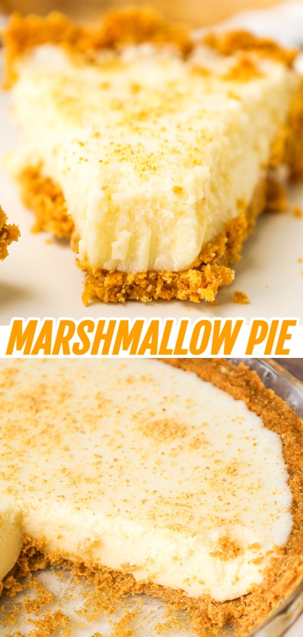 Marshmallow Pie is a tasty dessert recipe with a fluffy marshmallow filling in a graham cracker crust.