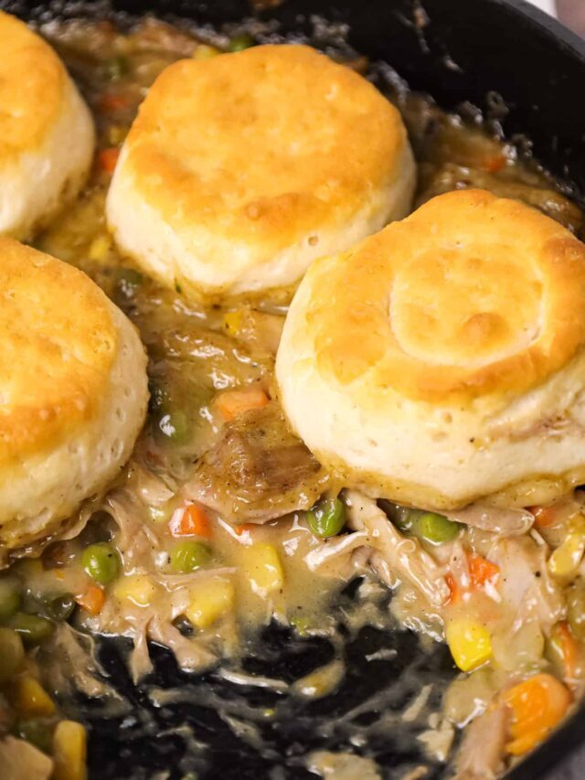 How to Make Turkey Pot Pie with Biscuits