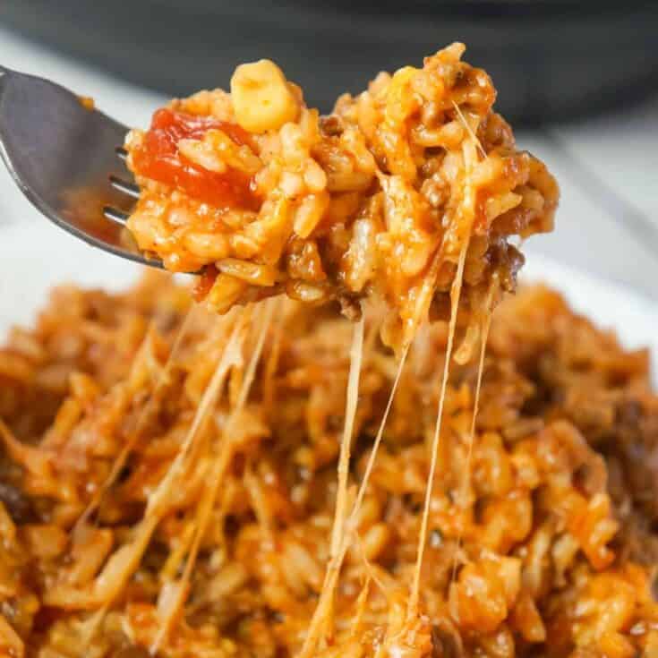 Image for Instant Pot Cheesy Taco Ground Beef and Rice