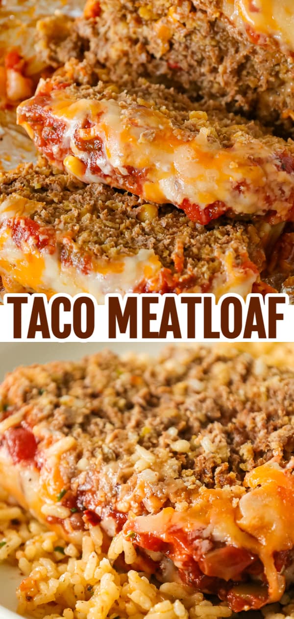 Taco Meatloaf is a delicious ground beef meatloaf recipe loaded with crushed Fritos corn chips, salsa, taco seasoning and shredded cheese.