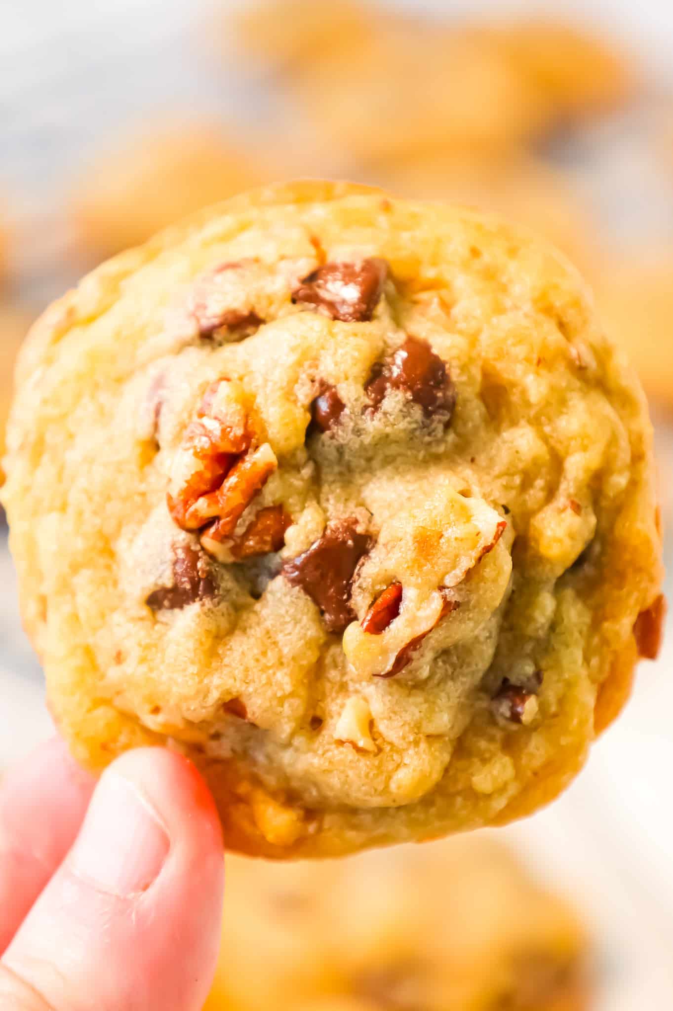 Chocolate Chip Pecan Cookies are delicious chewy cookies loaded with semi sweet chocolate chips and chopped pecans.