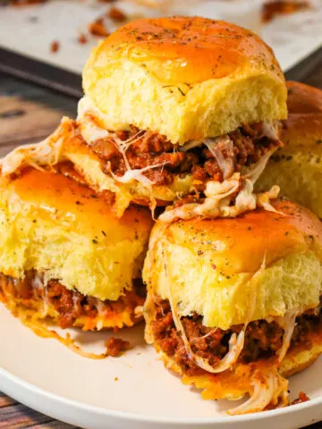 Sloppy Joe Sliders are an easy ground beef recipe perfect for a family friendly weeknight dinner or as a party snack.