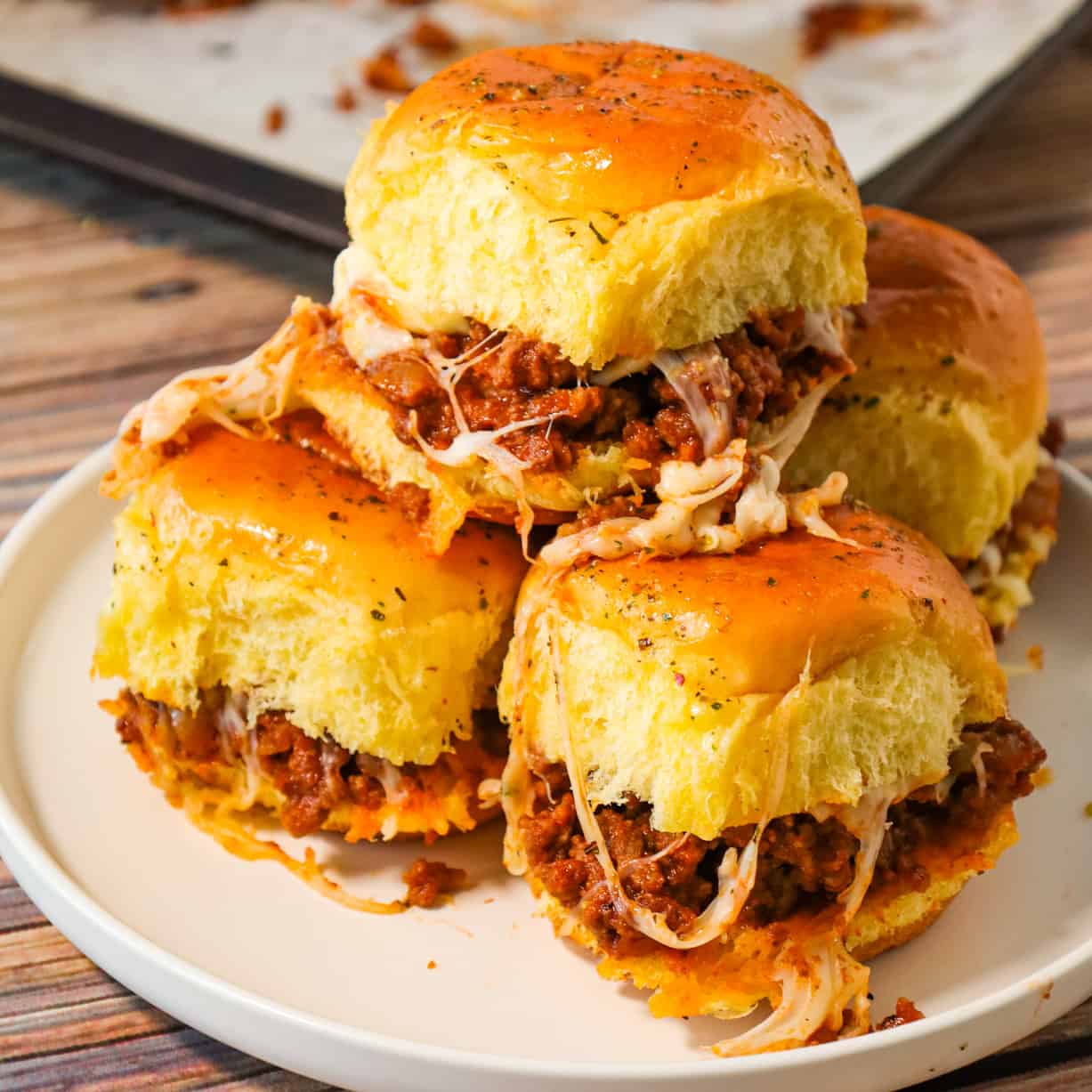 Sloppy Joe Sliders are an easy ground beef recipe perfect for a family friendly weeknight dinner or as a party snack.