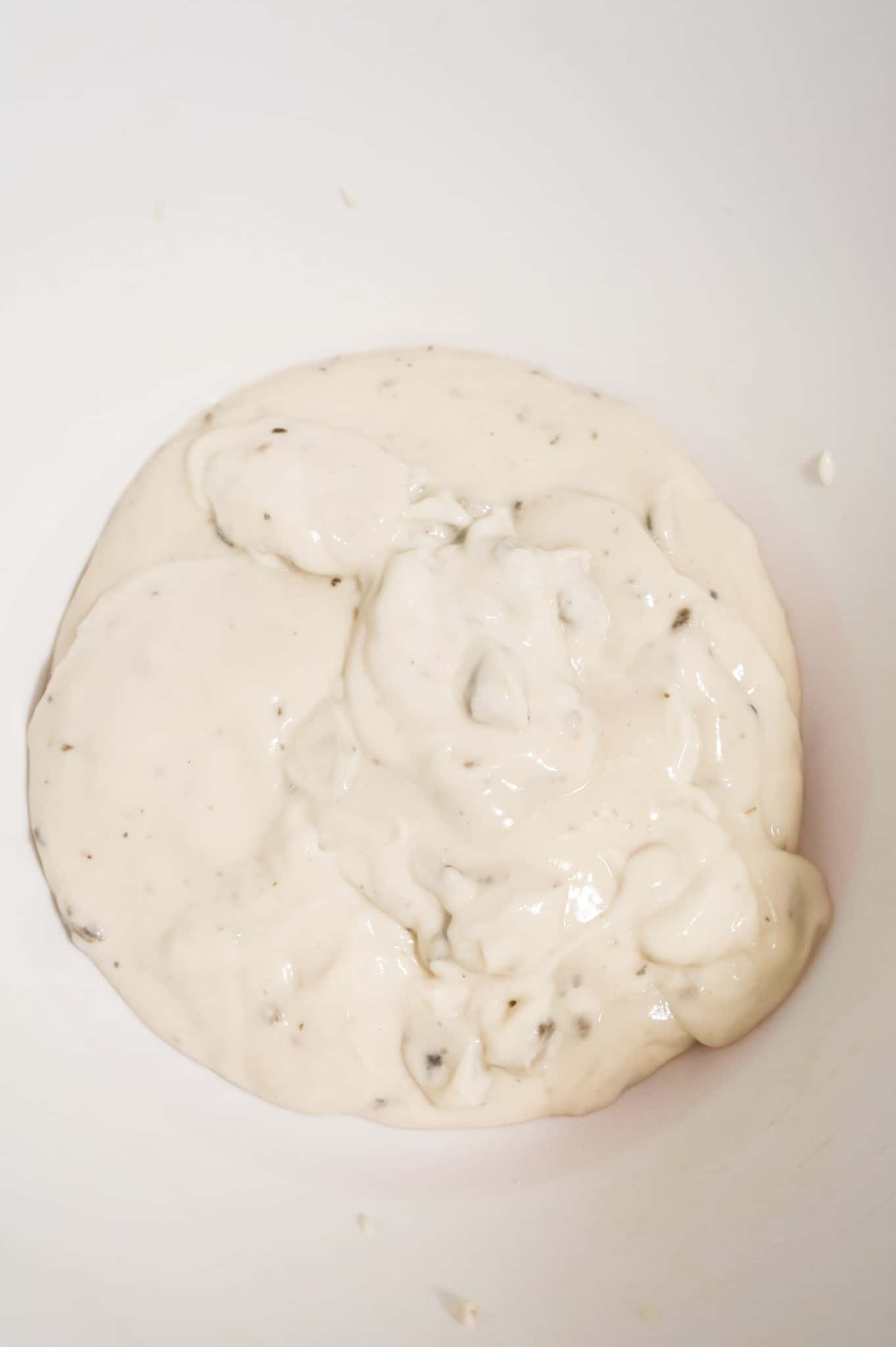cream of mushroom soup in a mixing bowl