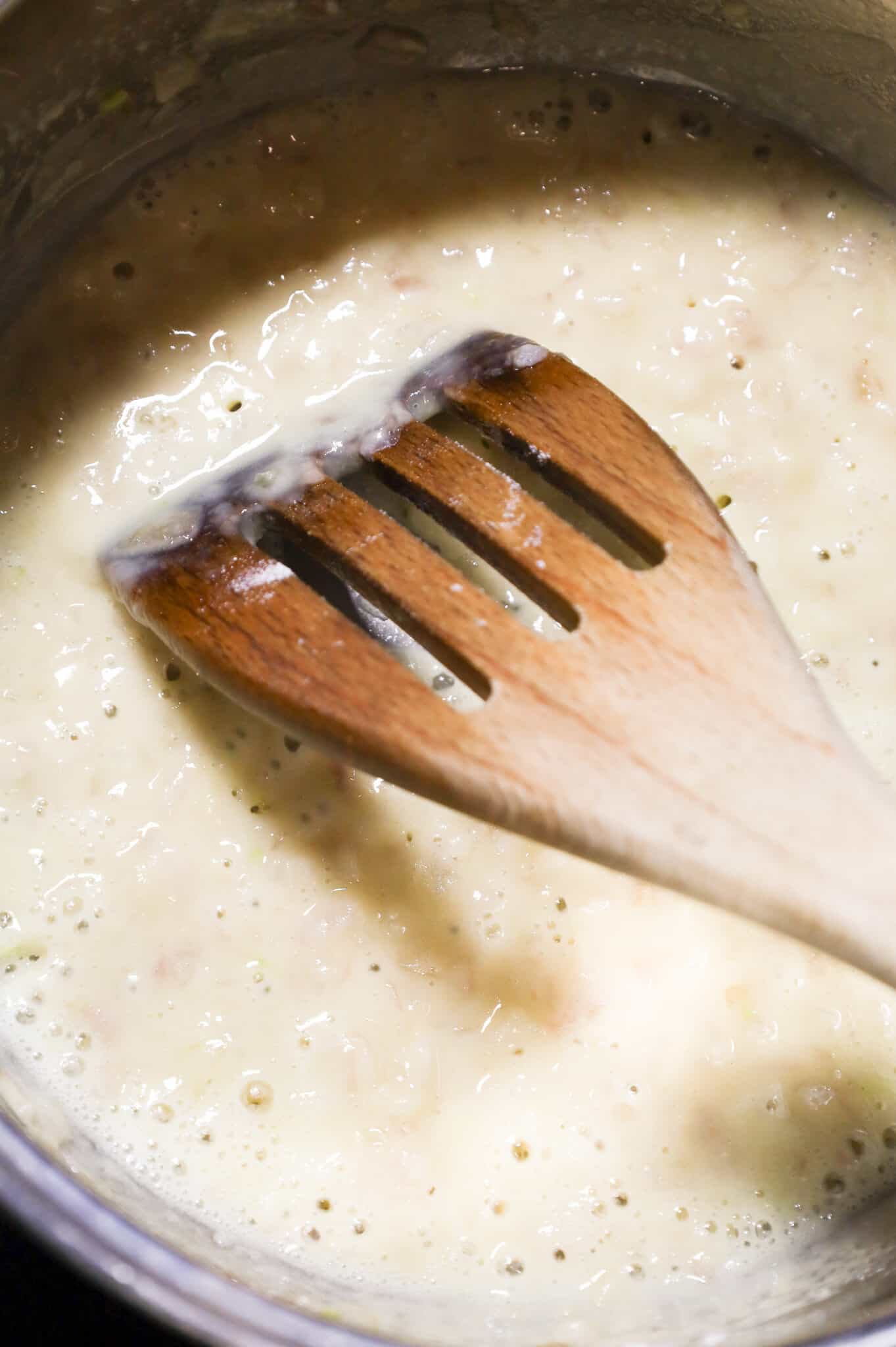 flour and butter mixture in a saucepan