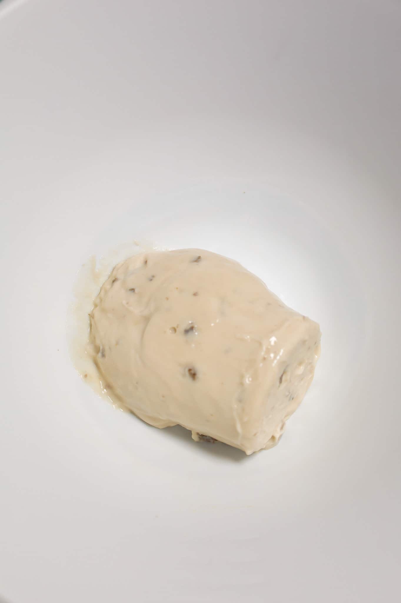 cream of mushroom soup in a mixing bowl