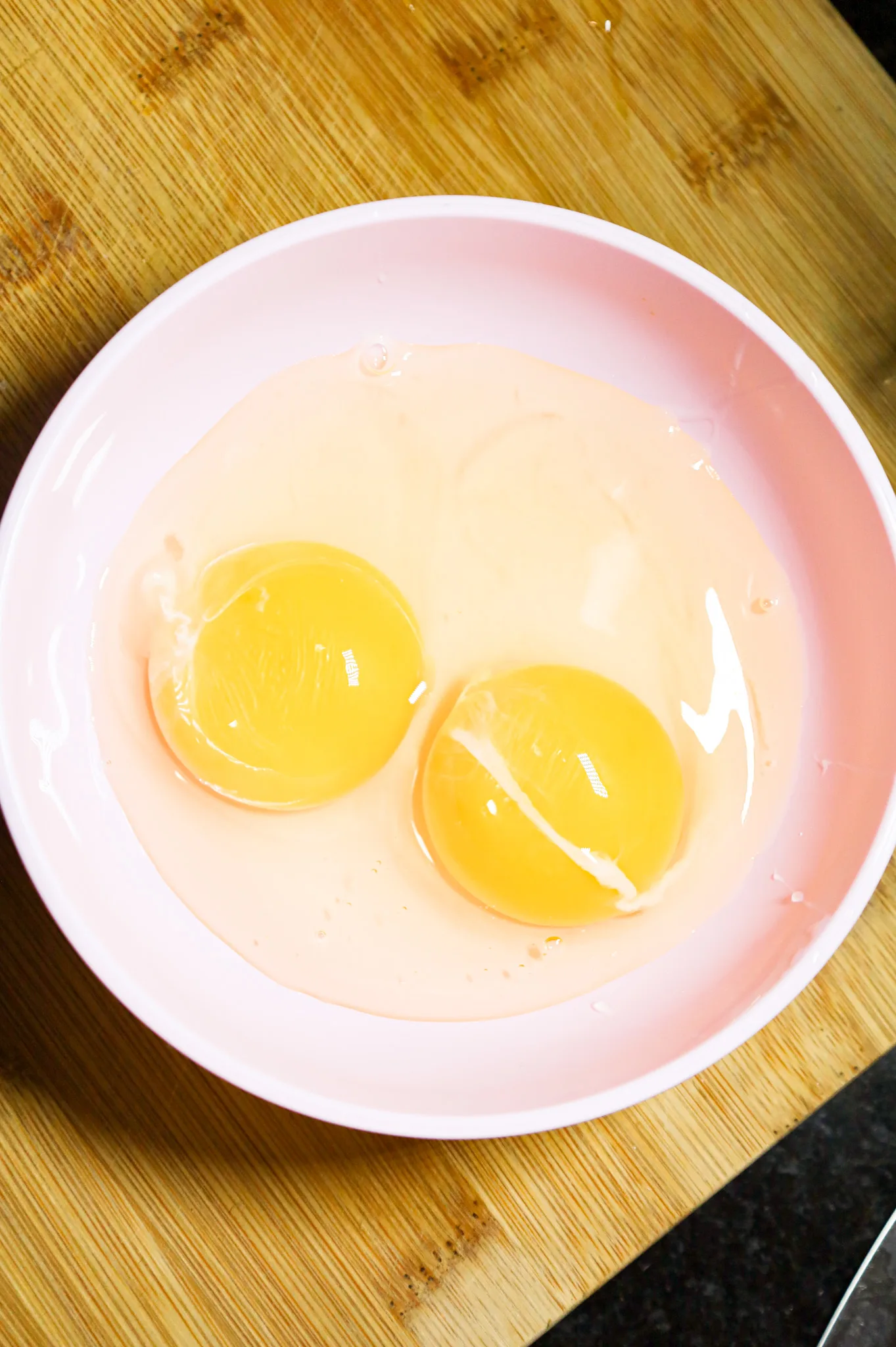 eggs in a small bowl