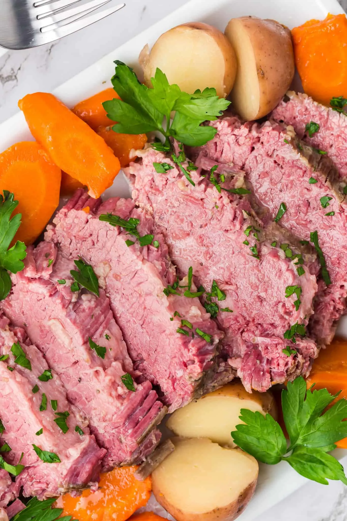 Crock Pot Corned Beef is a hearty slow cooker meal with the beef brisket, carrots and potatoes all cooked together.