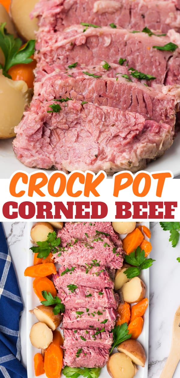 Crock Pot Corned Beef is a hearty slow cooker meal with the beef brisket, carrots and potatoes all cooked together.