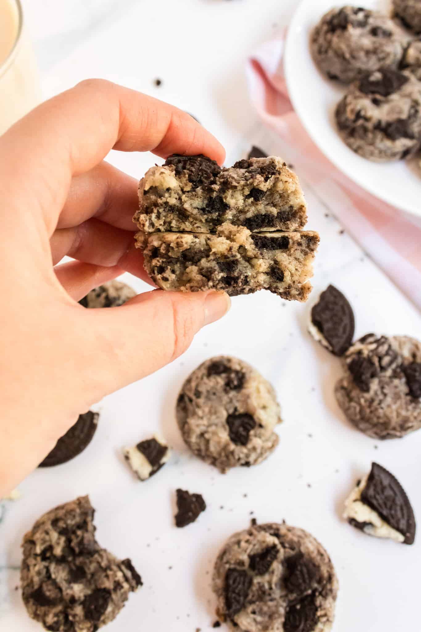 Oreo Cheesecake Cookies are delicious, soft and fluffy cookies loaded with cream cheese and crushed Oreos.