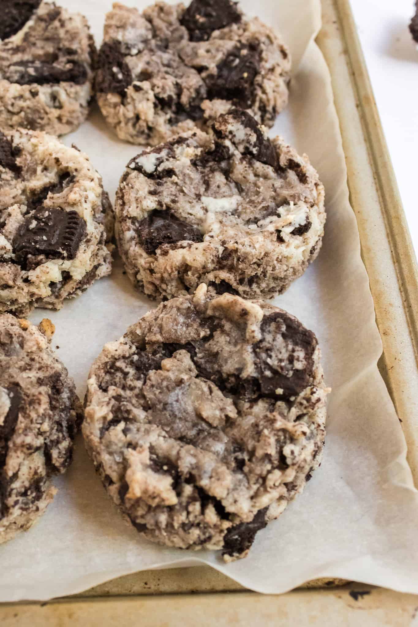 Oreo Cheesecake Cookies are delicious, soft and fluffy cookies loaded with cream cheese and crushed Oreos.