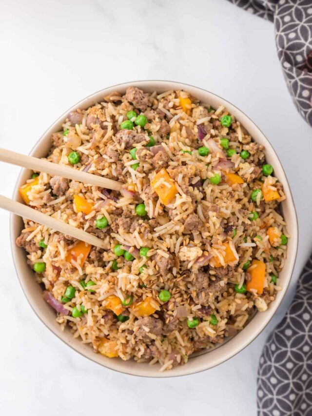 How to Make Ground Beef Fried Rice