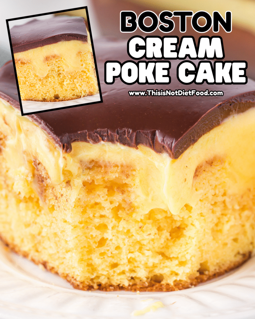 🍰 Boston Cream Poke Cake &ndash; Easy Creamy Dessert Recipe 🥄
Indulgent Boston Cream Poke Cake made with moist yellow cake, rich vanilla pudding filling, and a glossy chocolate ganache topping &mdash; all in one easy dessert! This Boston cream dessert is perfect for birthday parties, holidays, potlucks, easy cake recipes, and comfort sweets your whole family will love. Save this Boston Cream Pie inspired poke cake, pudding poke cake, chocolate glazed cake, and click for the full recipe with step-by-step photos & tips on This Is Not Diet Food! ❤️ #bostoncreampokecake #poke-cakerecipe #dessertrecipe #chocolateganache #vanillapuddingcake #easybaking #cakerecipes #party-dessert #thisisnotdietfood