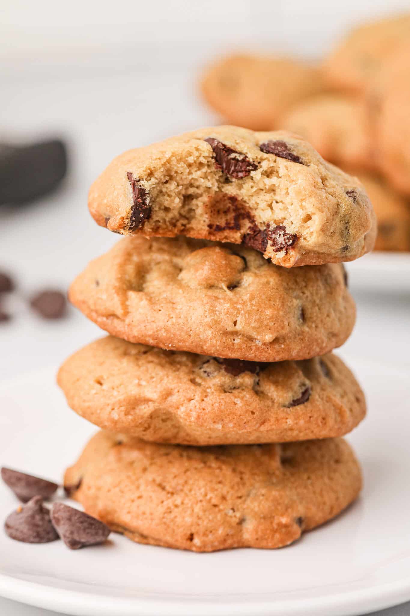 Air Fryer Chocolate Chip Cookies are soft and chewy cookies loaded with chocolate chips.