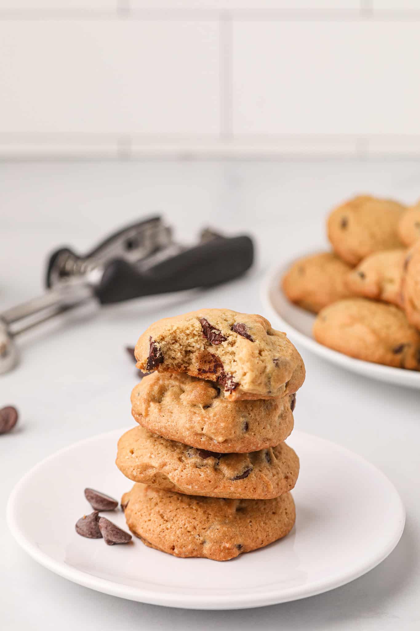 Air Fryer Chocolate Chip Cookies are soft and chewy cookies loaded with chocolate chips.
