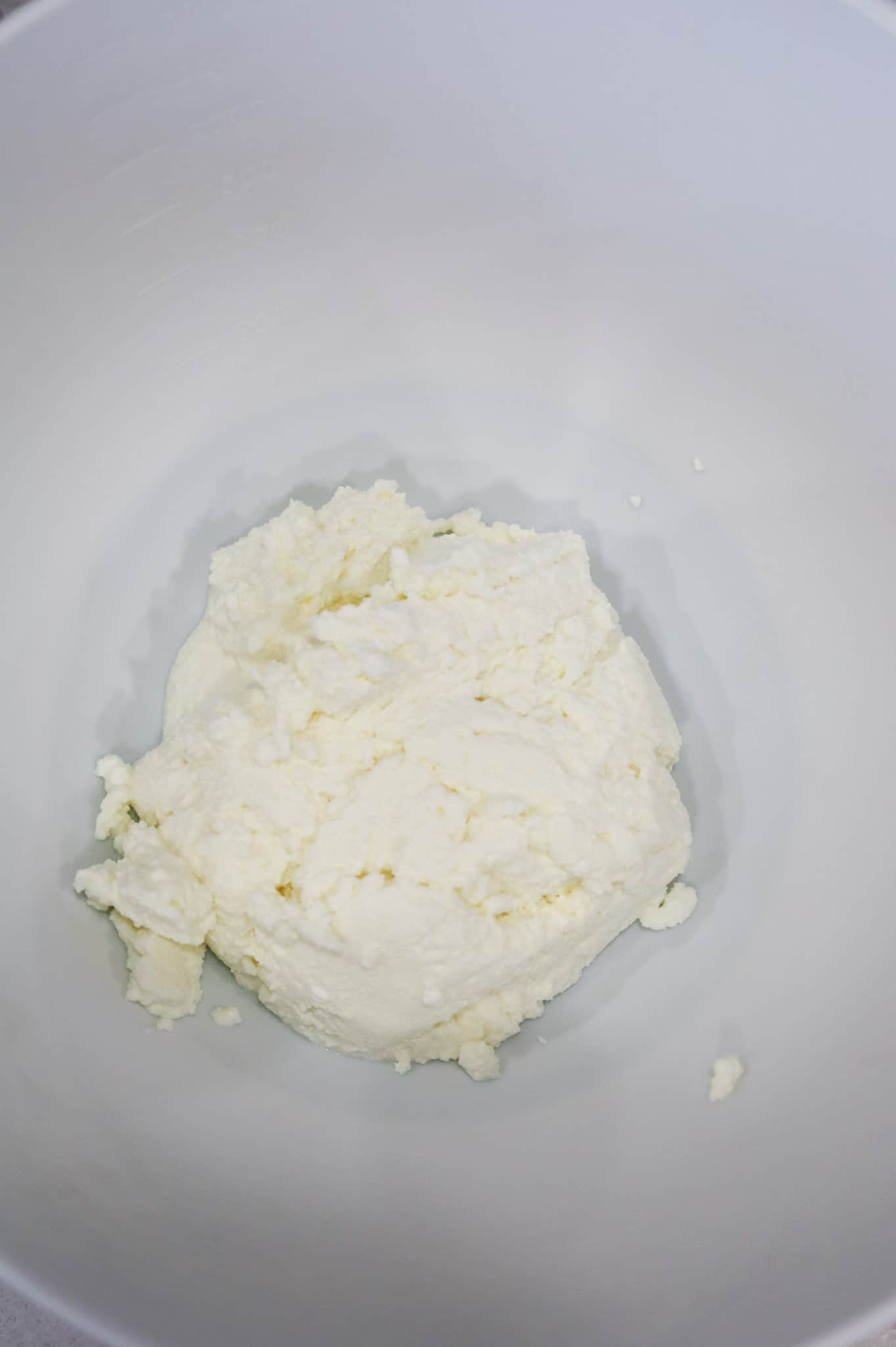ricotta in a mixing bowl
