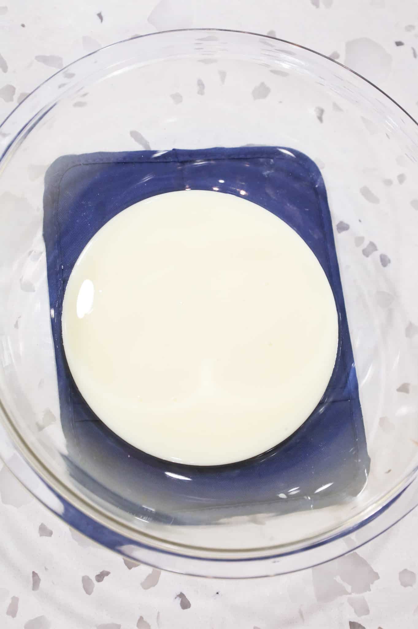 sweetened condensed milk in a bowl