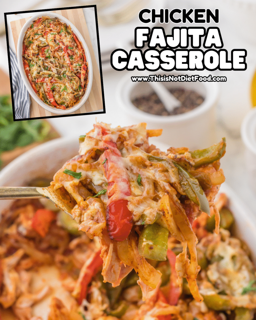 🌶️ Chicken Fajita Casserole – Easy Tex‑Mex Dinner Recipe 🍗🌮
This Chicken Fajita Casserole is loaded with seasoned chicken, bell peppers, onions, Mexican spices, and creamy cheesy layers — all baked into a hearty Tex‑Mex one‑dish meal! Perfect for easy weeknight dinners, family meal ideas, fajita lovers, comfort food casseroles, cheesy chicken dinner, and Mexican casserole recipes everyone will devour. Save this chicken fajita casserole recipe, baked fajitas, cheesy Tex‑Mex bake, one‑pot dinner, meal prep dinner idea, and tap for the full step‑by‑step recipe with photos & tips on This Is Not Diet Food! ❤️
#chickenfajitacasserole #fajitarecipe #texmexdinner #cheesychicken #casserolerecipes #easydinnerideas #familymeals #onepotmeal #thisisnotdietfood