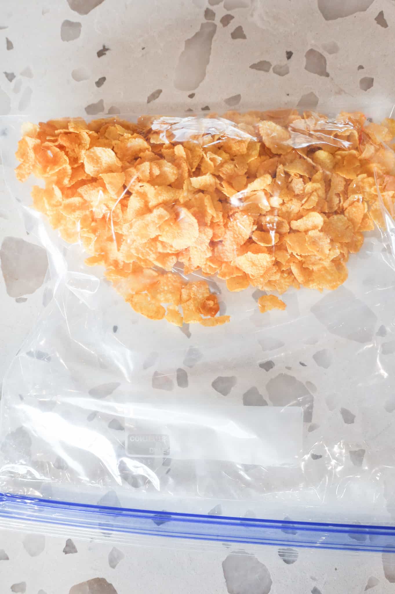 cornflakes in a ziploc bag