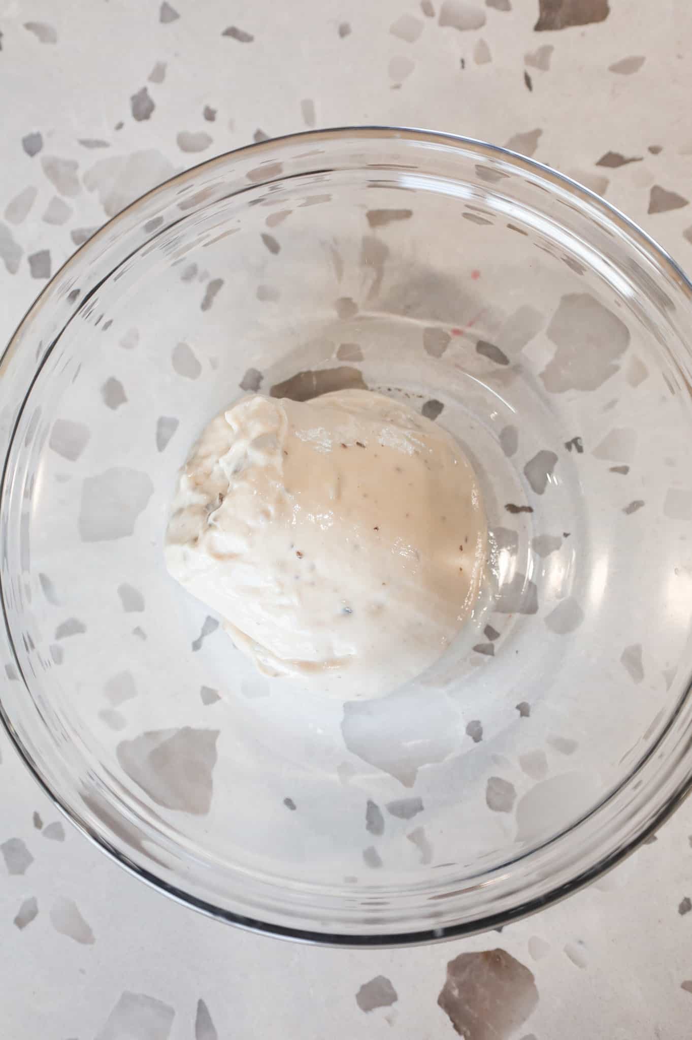 cream of mushroom soup in a bowl