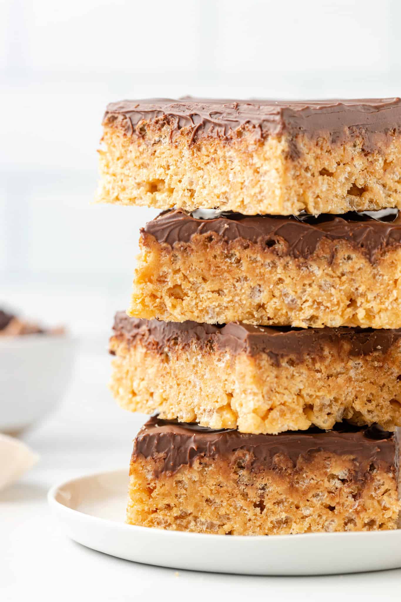 Scotcheroos are delicious peanut butter rice krispie treats topped with a layer of melted butterscotch and chocolate chips.