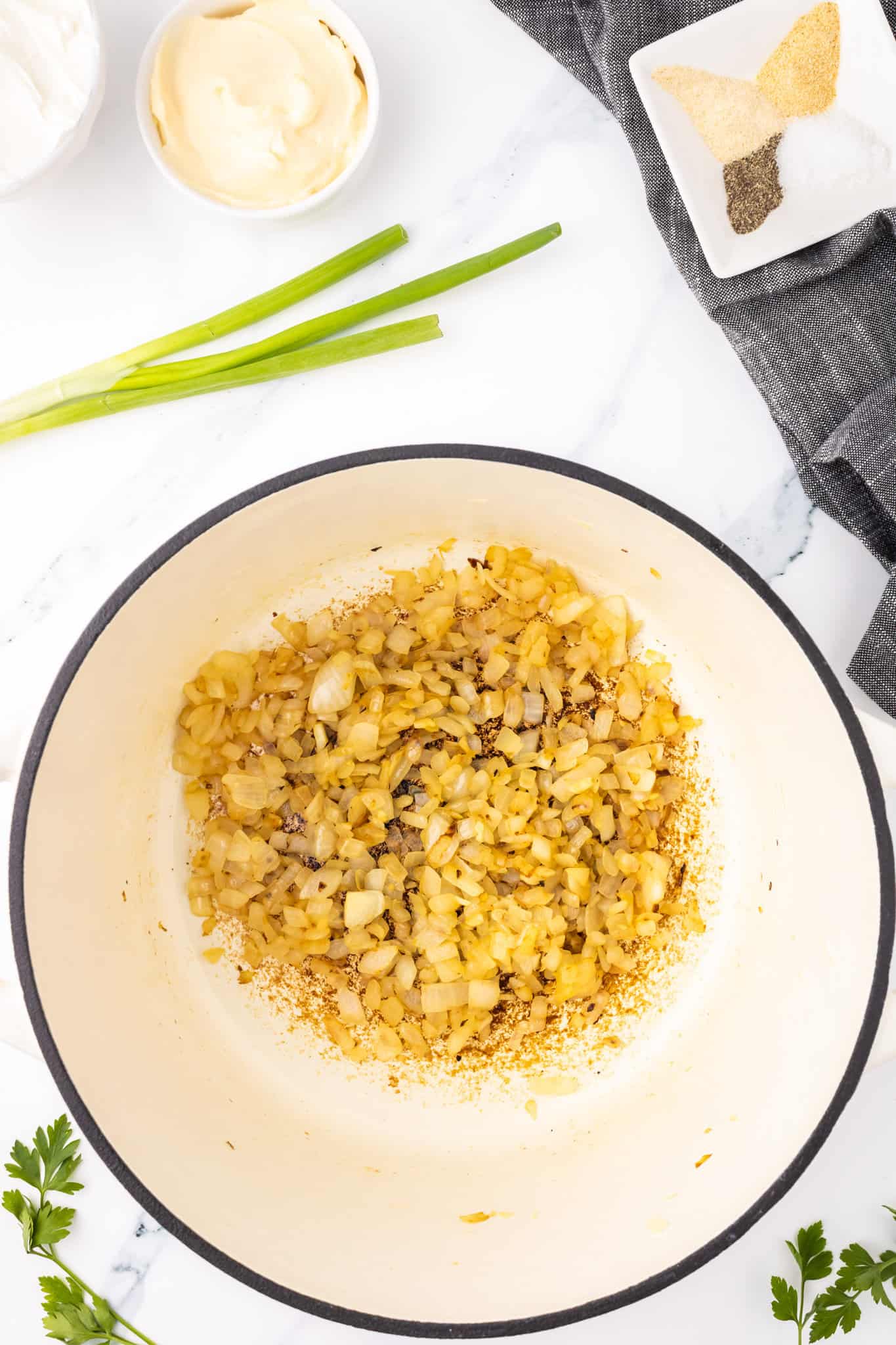 caramelized onions in a skillet