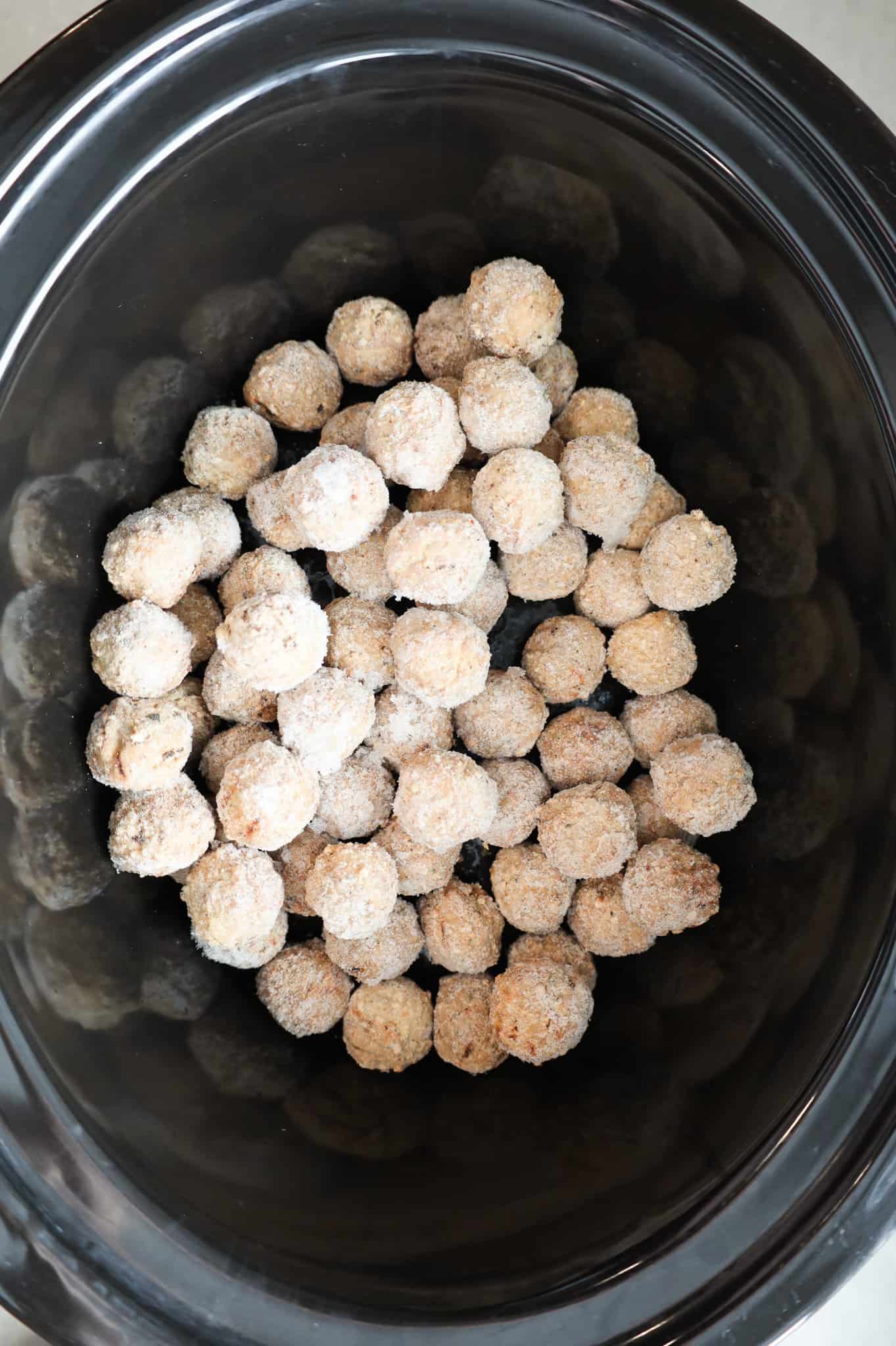 frozen meatballs in a crock pot