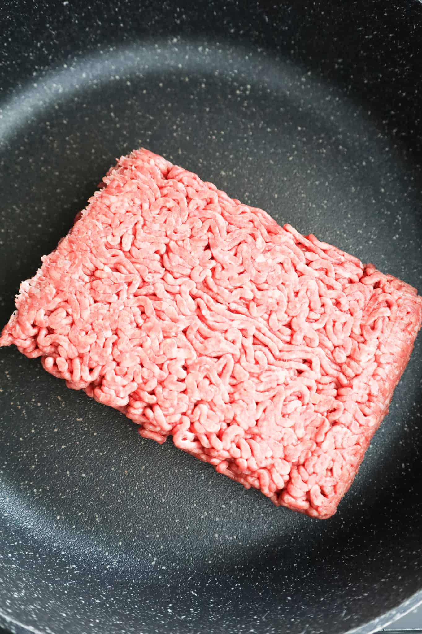 lean ground beef in a large skillet