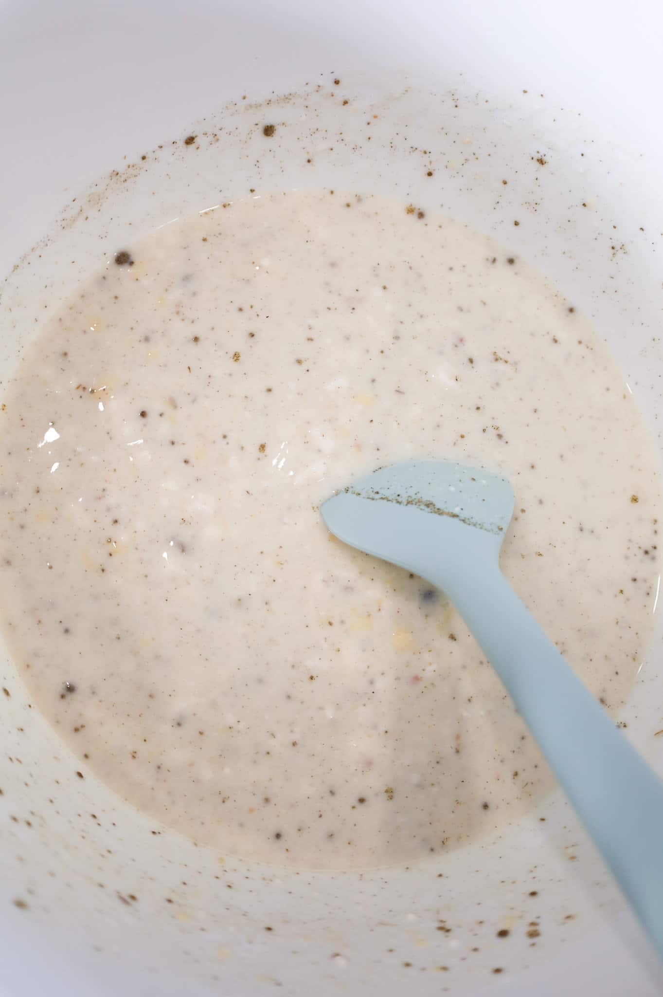 cream soup mixture in a mixing bowl