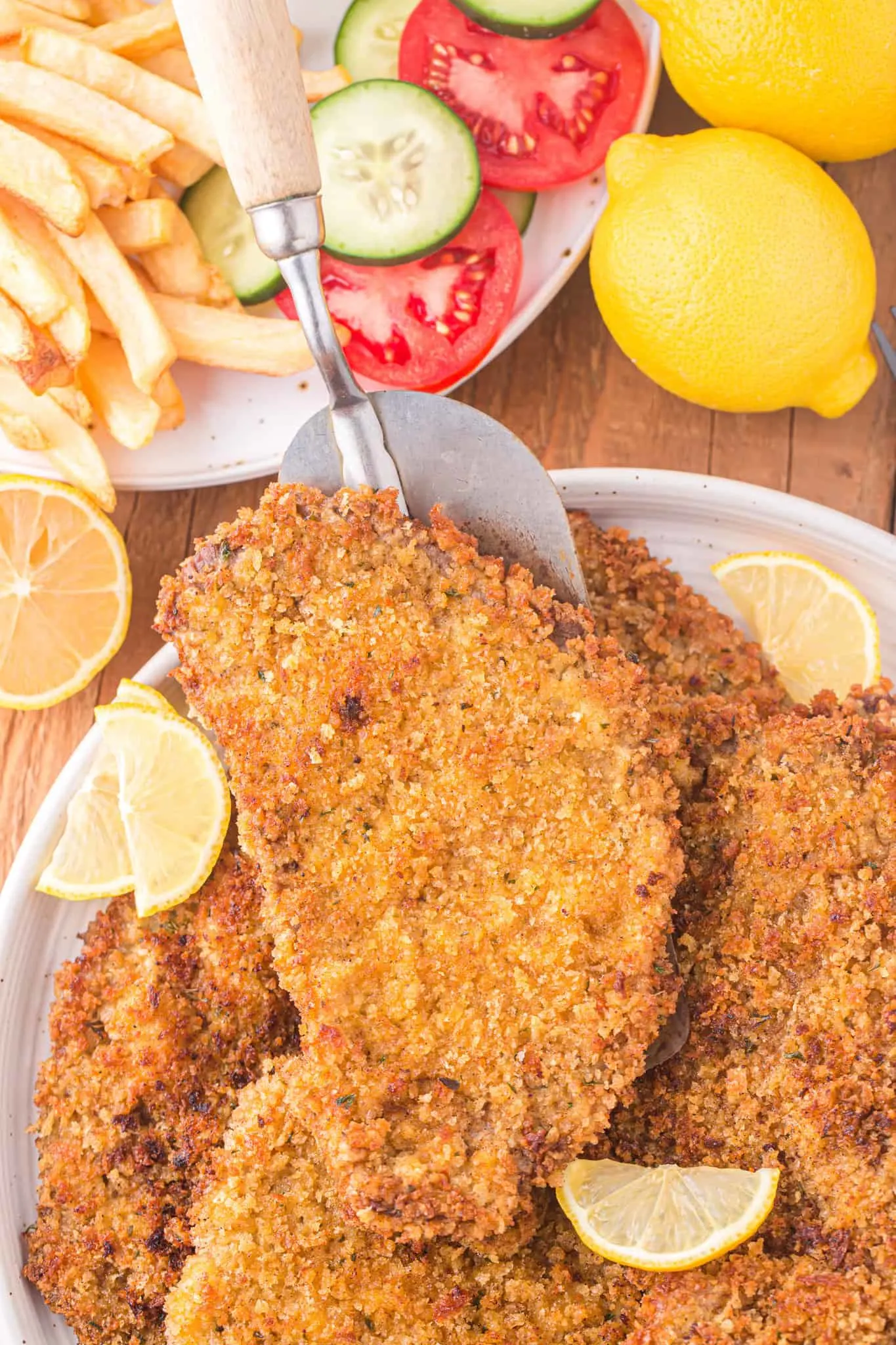 Beef Milanesa is a fried steak recipe using thinly sliced beef, breaded and fried until golden brown and crispy.
