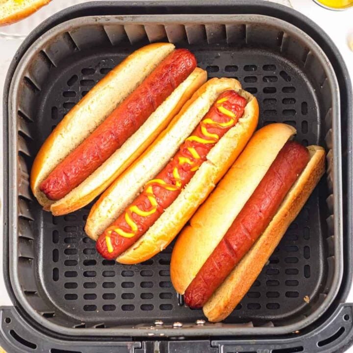 Air Fryer Hot Dogs are a simple and delish lunch or dinner dish the whole family will love.