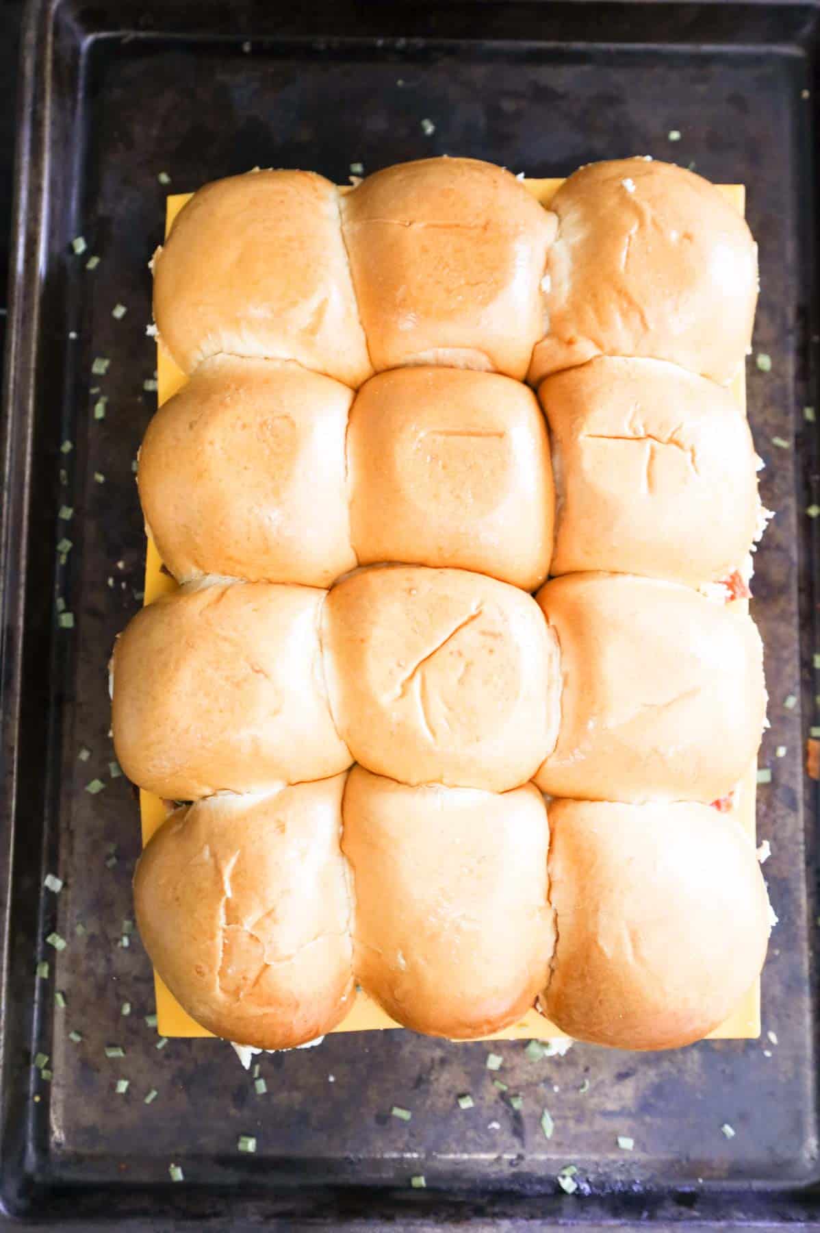 chicken sliders before baking