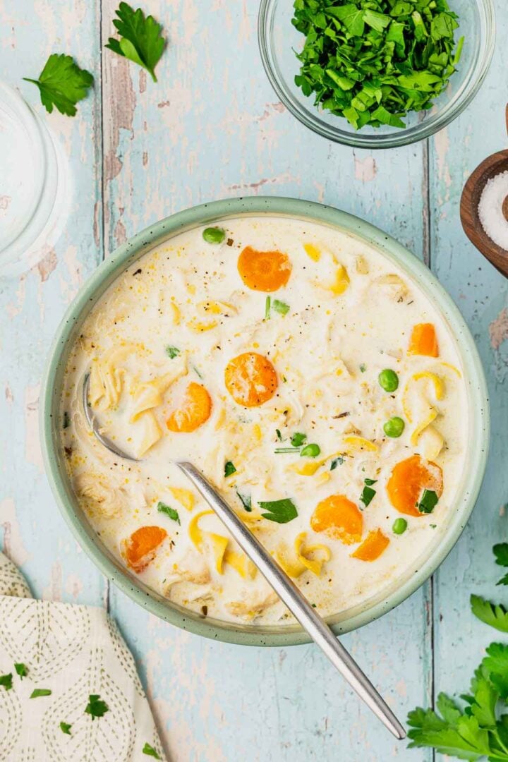 Crock Pot Creamy Chicken Noodle Soup THIS IS NOT DIET FOOD